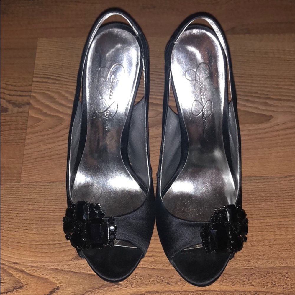 Jessica Simpson Sling Back Heels with Jewel Detail